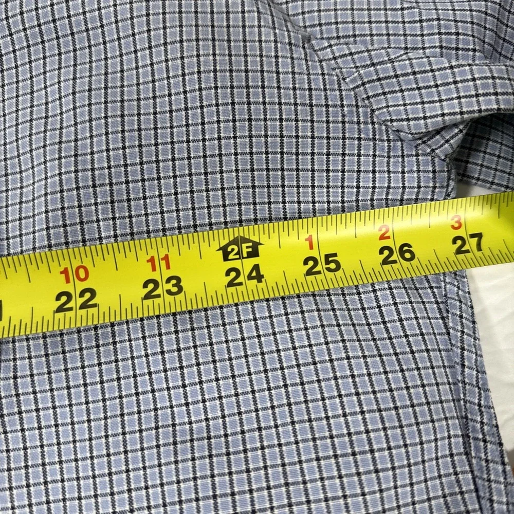 J Crew Shirt XL Blue Check Long Sleeve Button Down Cotton Pocket Casual‎ V1